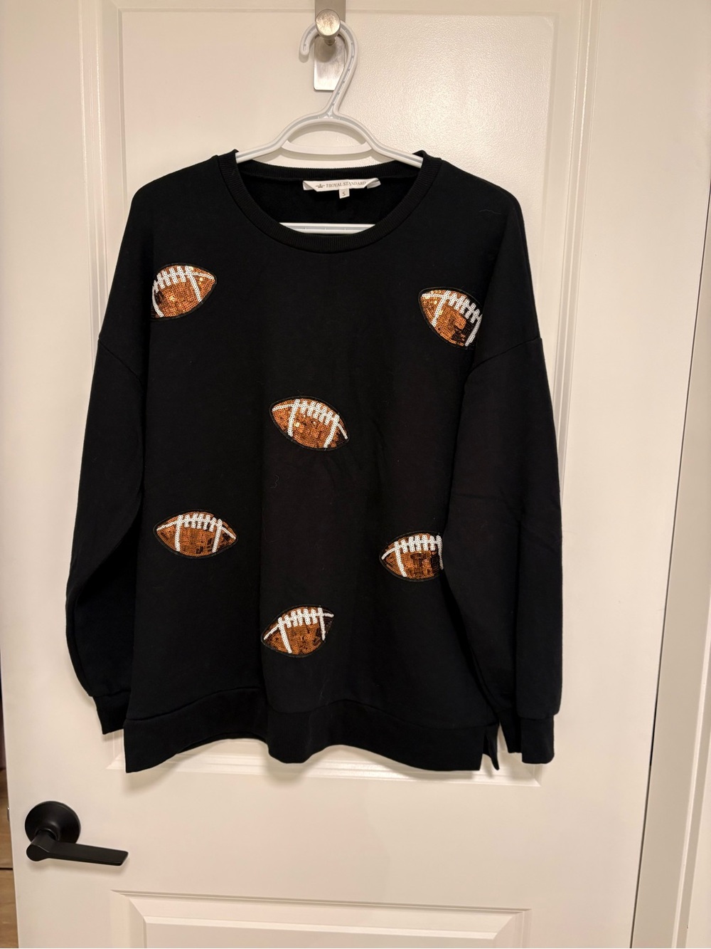 Women’s Sequin Football Sweatshirt